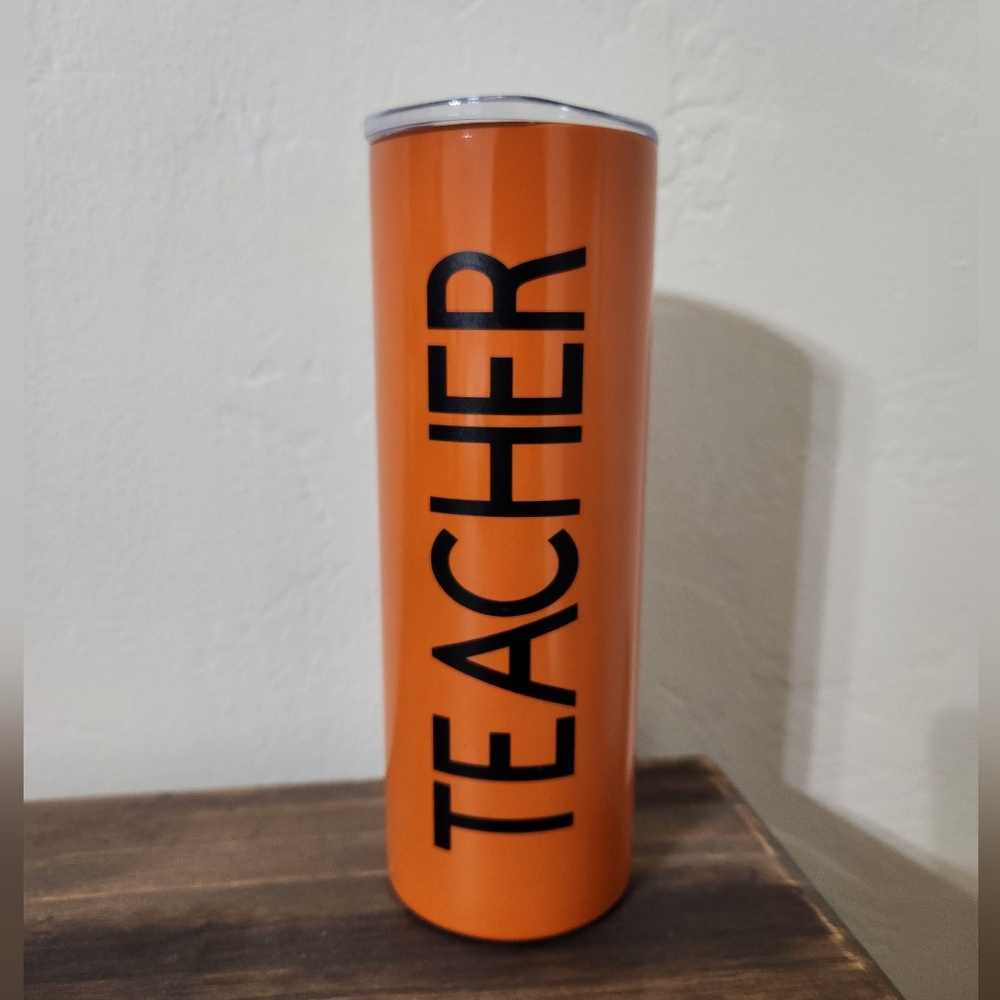 Teacher Orange Tumbler